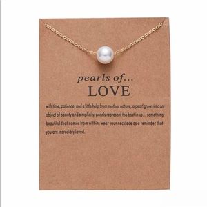 Women Pearl Pendant Necklace Wedding Bride Charm